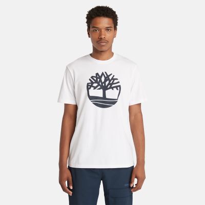 T-shirt Logótipo Kennebec River Tree para Homem em branco | Timberland