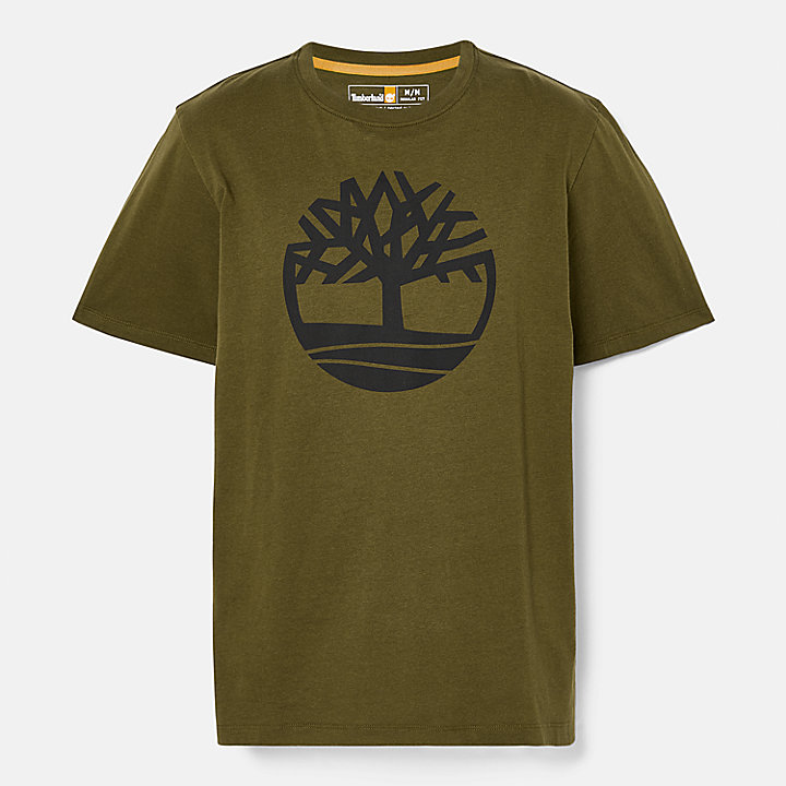 Camiseta Kennebec River con el logotipo del árbol para hombre en verde