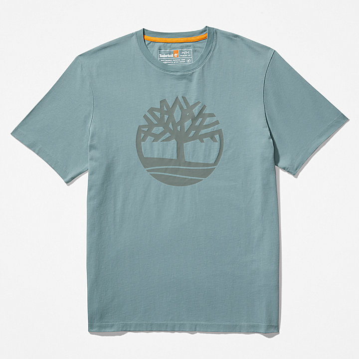 T-shirt Logótipo Kennebec River Tree para Homem em azul-petróleo