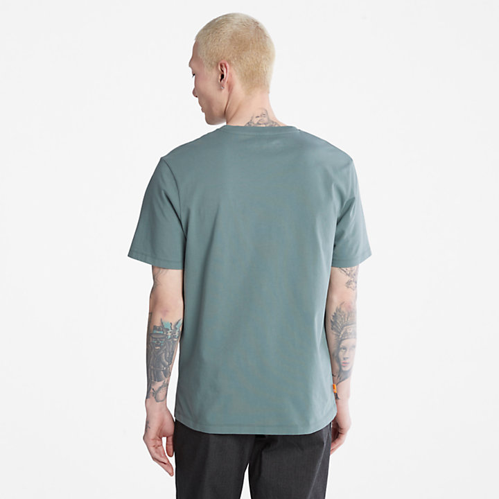 T-shirt Logótipo Kennebec River Tree para Homem em azul-petróleo-