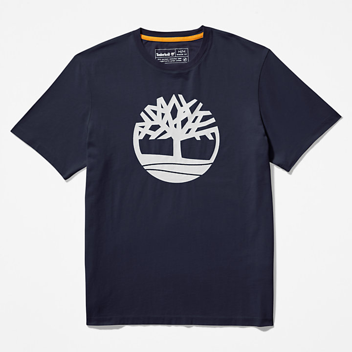 Kennebec River Tree Logo T-Shirt for Men in Navy-