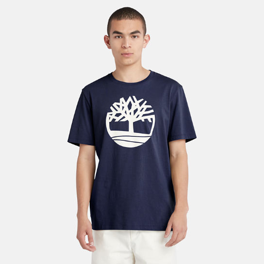 Kennebec River Tree Logo T-Shirt for Men in Navy | Timberland