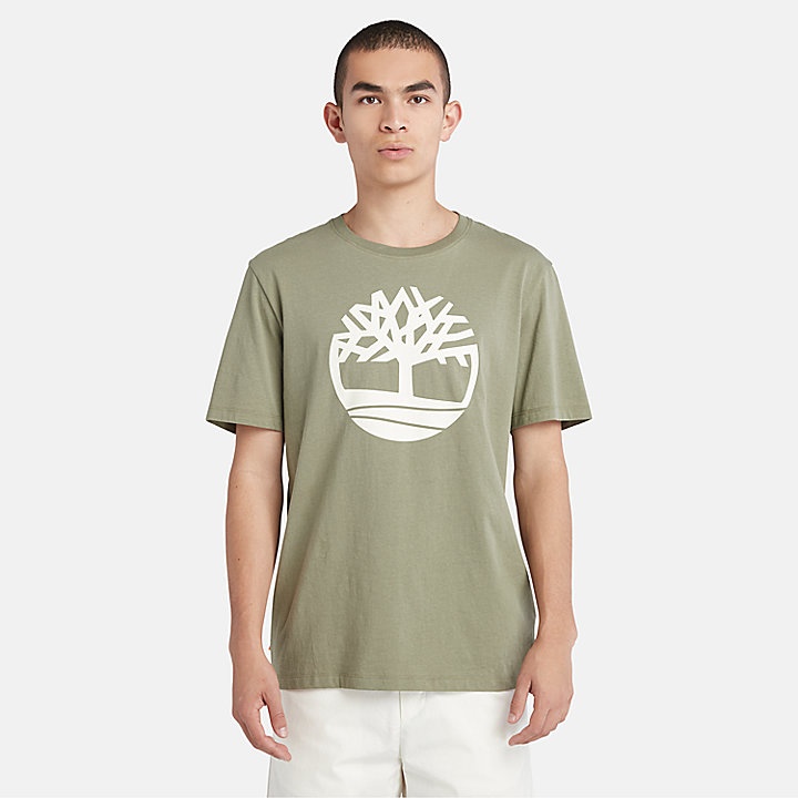 Kennebec River Tree Logo T-Shirt für Herren in Grün