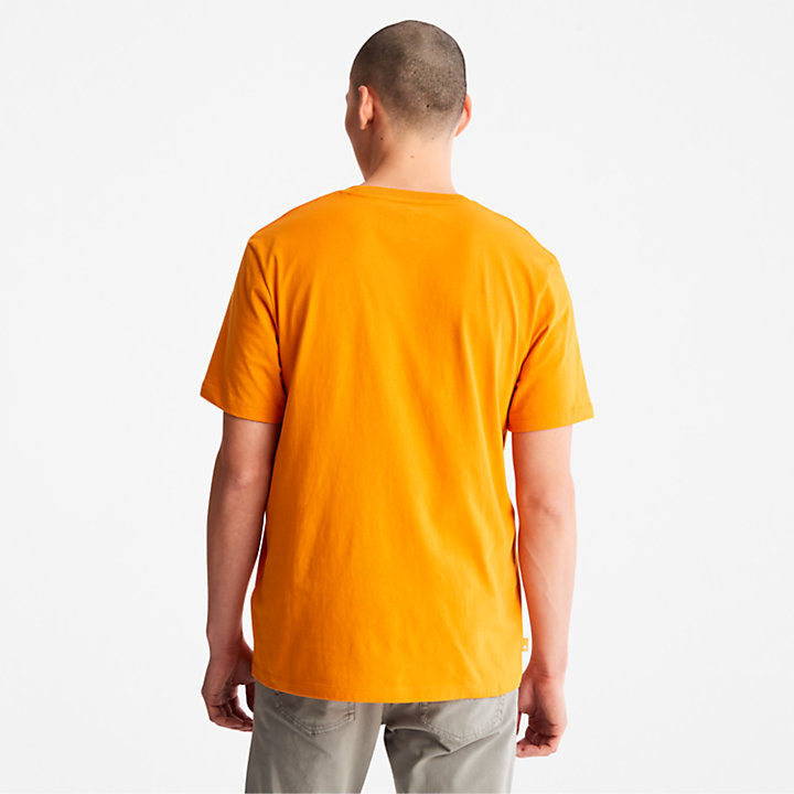 Kennebec River boomlogo -T-shirt voor heren in oranje-