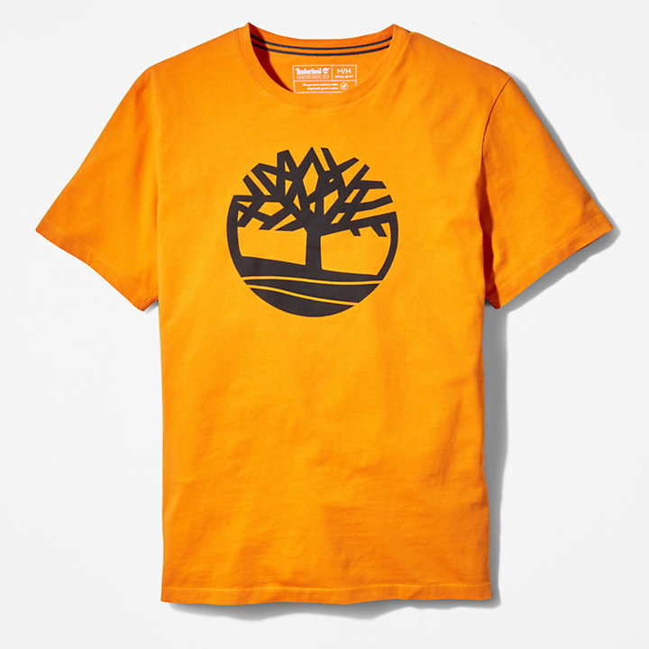 Camiseta con el logotipo del árbol Kennebec River para hombre en naranja-