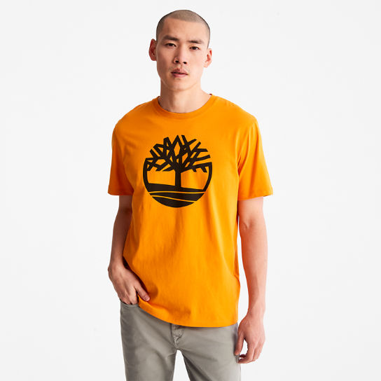 T-shirt com Logótipo da Árvore Kennebec River para Homem em laranja | Timberland