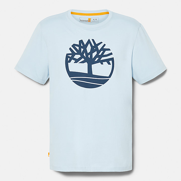 Kennebec River T-Shirt mit Baum-Logo für Herren in Hellblau