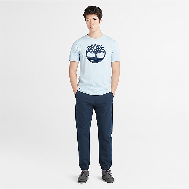 Kennebec River Tree Logo T-Shirt for Men in Light Blue