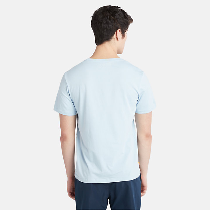 Kennebec River Tree Logo T-Shirt for Men in Light Blue-