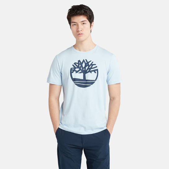 Kennebec River Tree Logo T-Shirt for Men in Light Blue | Timberland