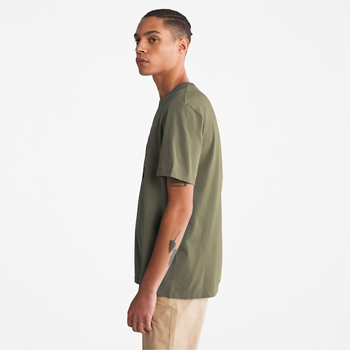 T-shirt com Logótipo da Árvore Kennebec River para Homem em verde-escuro-