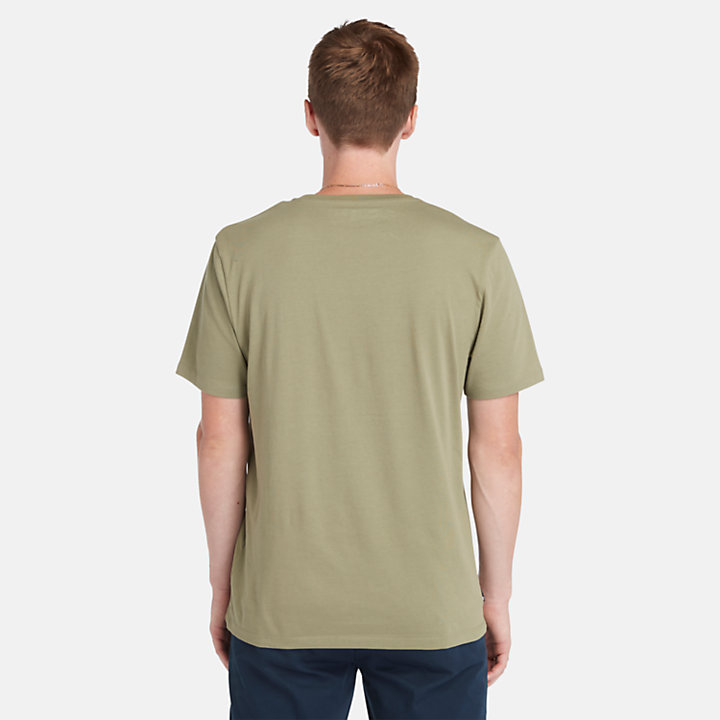 Kennebec River Tree Logo T-Shirt for Men in Light Green-