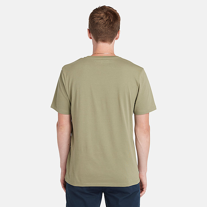 Kennebec River Tree Logo T-Shirt for Men in Light Green