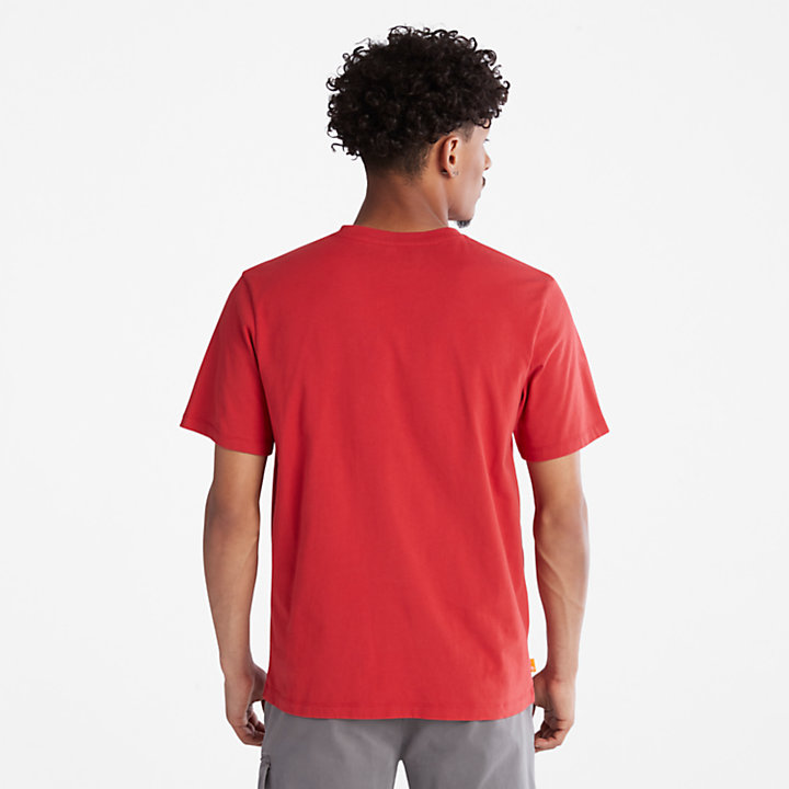 Kennebec River T-shirt met boomlogo voor heren in rood-