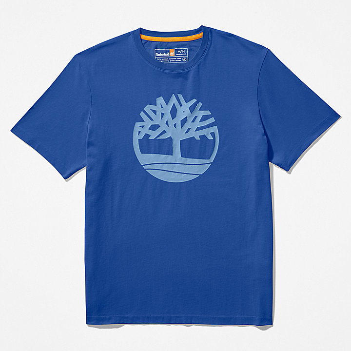 Kennebec River Tree Logo T-Shirt für Herren in Blau