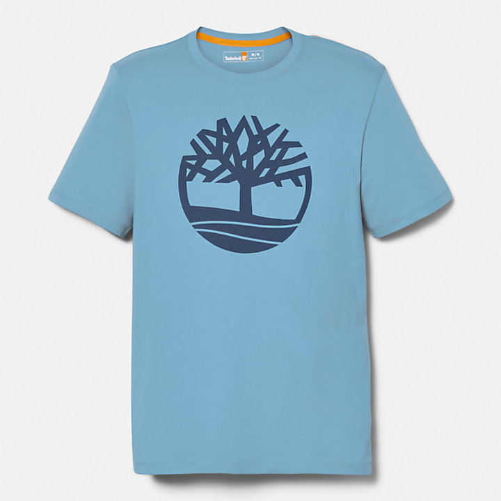 Kennebec River T-shirt met boomlogo voor heren in blauw-