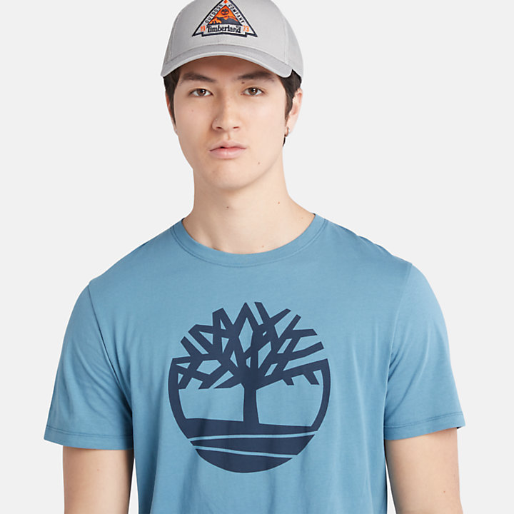 T-shirt Logótipo Kennebec River Tree para Homem em azul-