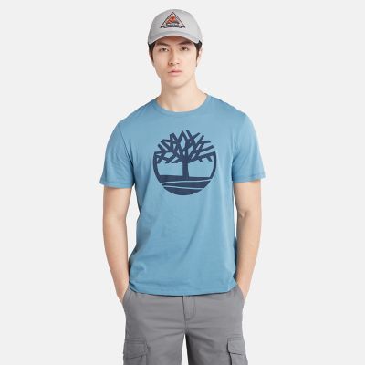 Timberland Camiseta Kennebec River Con El Logotipo Del Árbol Para Hombre En Azul Azul