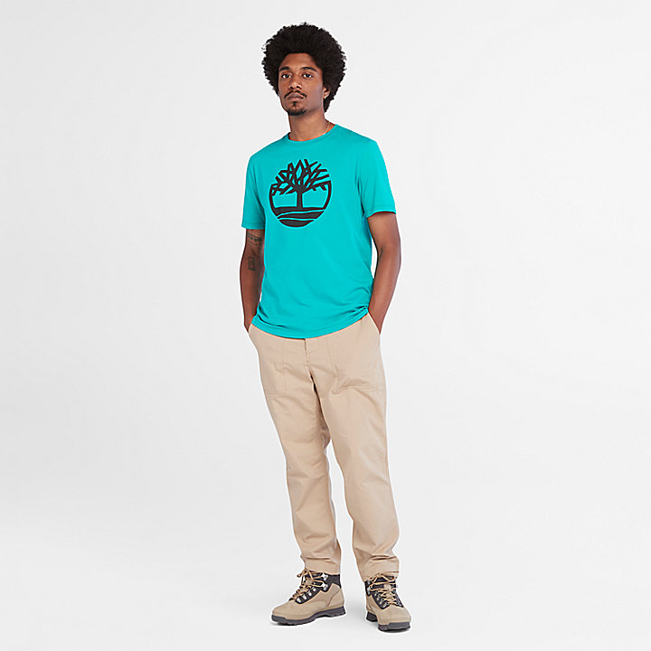 T-shirt Kennebec River Tree à logo pour homme en bleu sarcelle