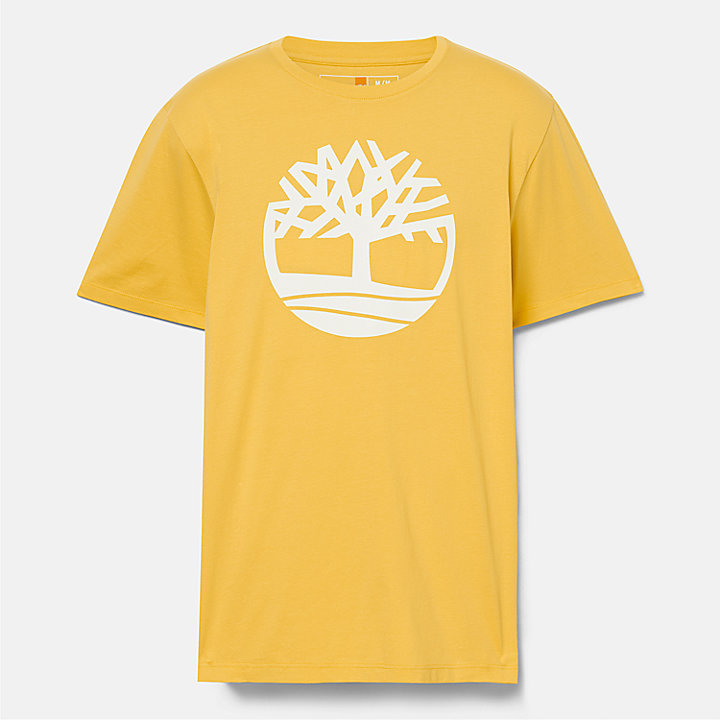 T-shirt Kennebec River Tree Logo para Homem em amarelo