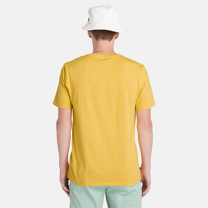 Kennebec River T-shirt met boomlogo voor heren in geel-