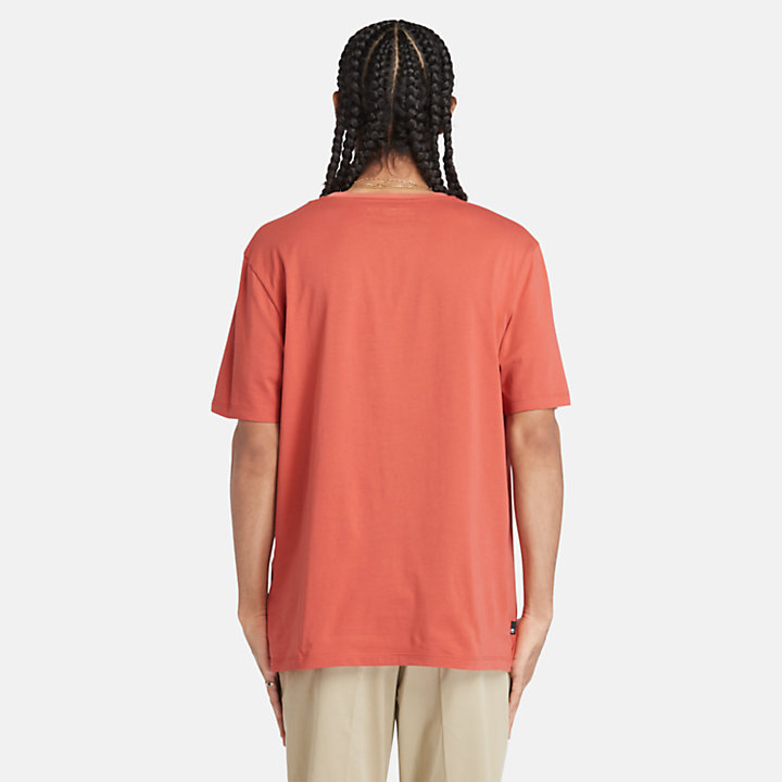 Kennebec River T-Shirt mit Baum-Logo für Herren in Orange-