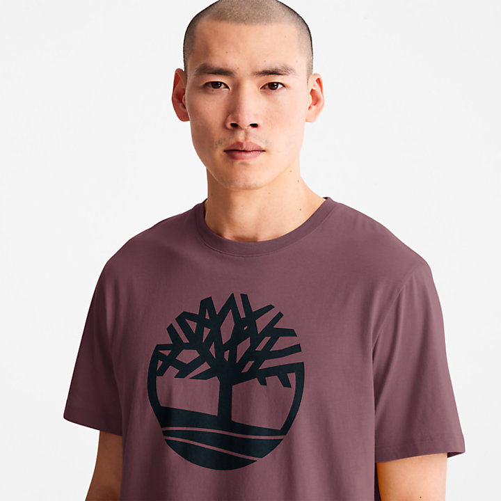 Kennebec River Tree-Logo T-Shirt for Men in Purple-