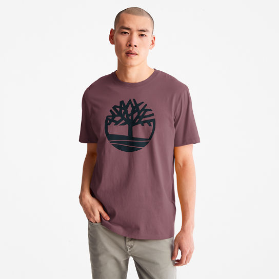 T-shirt à logo arbre Kennebec River pour homme en violet | Timberland