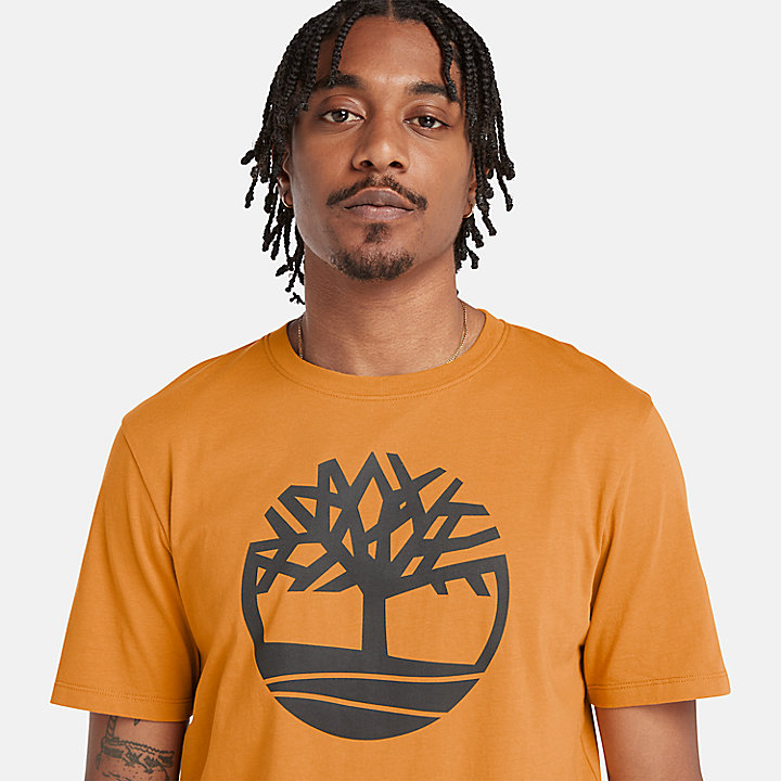 Camiseta con logotipo del Árbol Kennebec River para hombre en amarillo