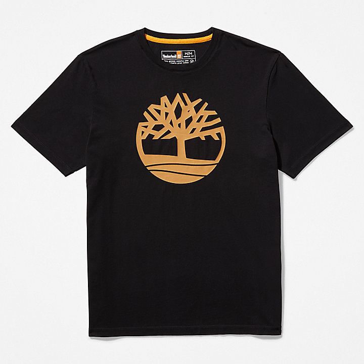Kennebec River T-Shirt mit Baum-Logo für Herren in Schwarz