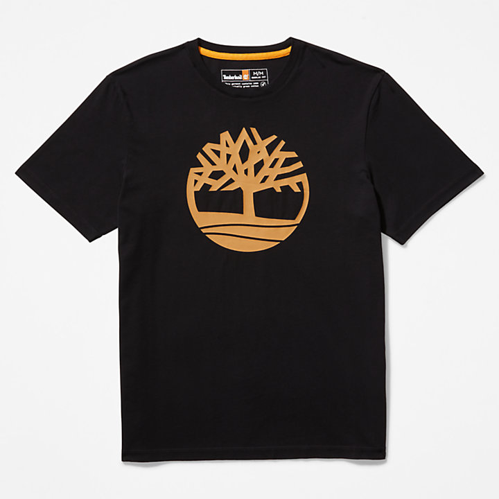 T-shirt à logo arbre Kennebec River pour homme en noir-