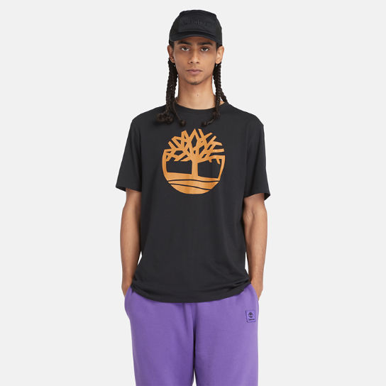 Kennebec River T-shirt met boomlogo voor heren in zwart | Timberland