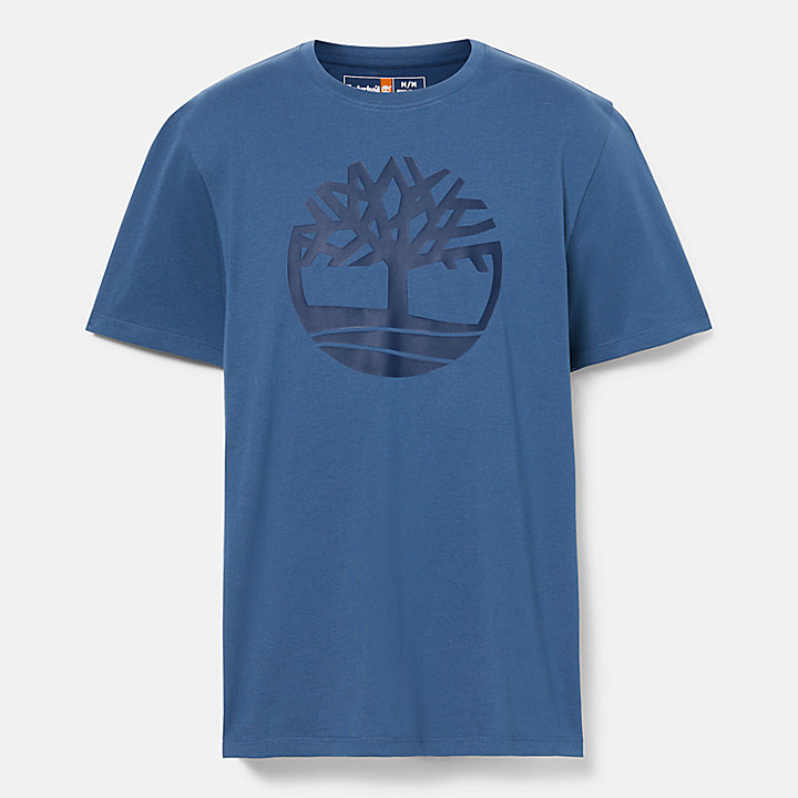 Camiseta Kennebec River con el logotipo del árbol para hombre en azul