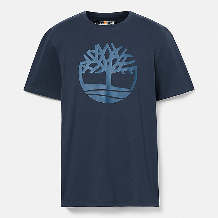 Kennebec River T-shirt met boomlogo voor heren in donkerblauw