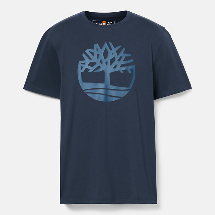 Kennebec River Tree Logo T-Shirt for Men in Dark Blue-