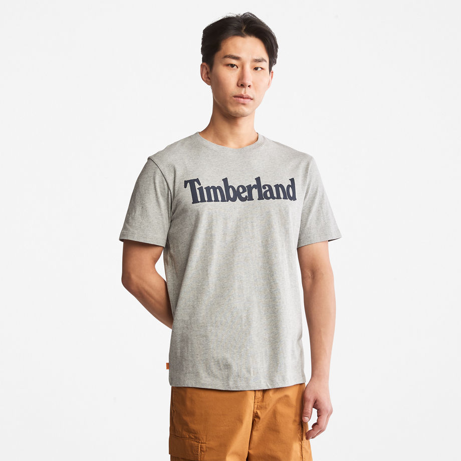 Timberland Kennebec River Logo T-shirt For Men In Grey Medium Grey, Size XL