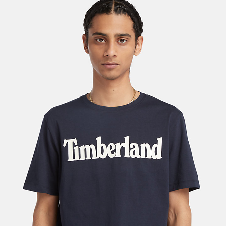 Kennebec River T-Shirt für Herren mit Logo in Navyblau-