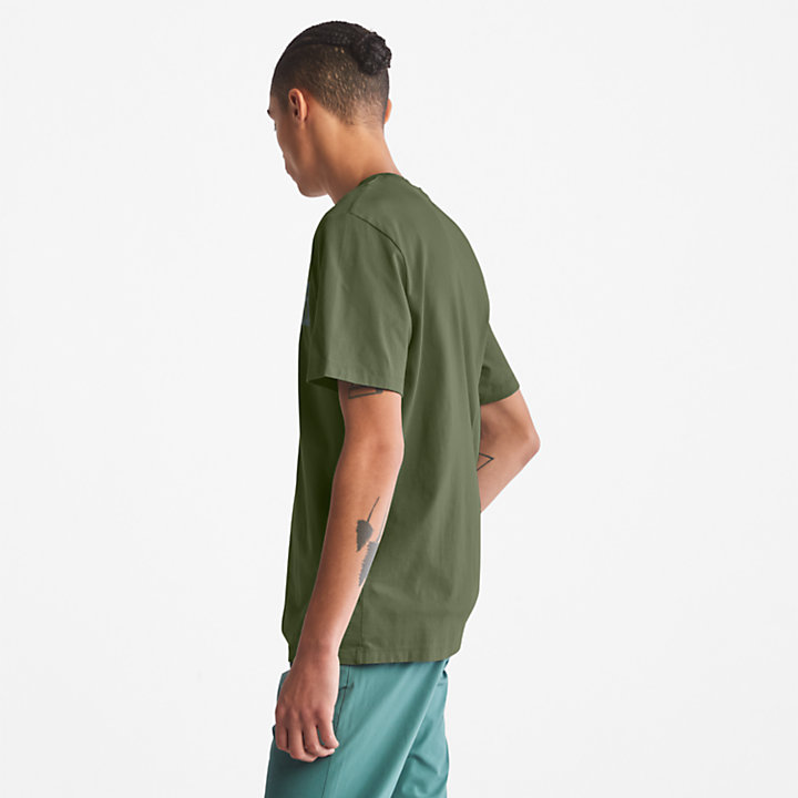 Camiseta Kennebec River con Logotipo para Hombre en verde oscuro-