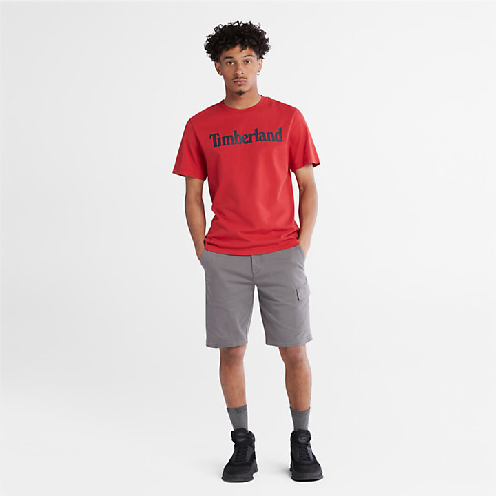 T-shirt con Logo Kennebec River da Uomo in rosso-