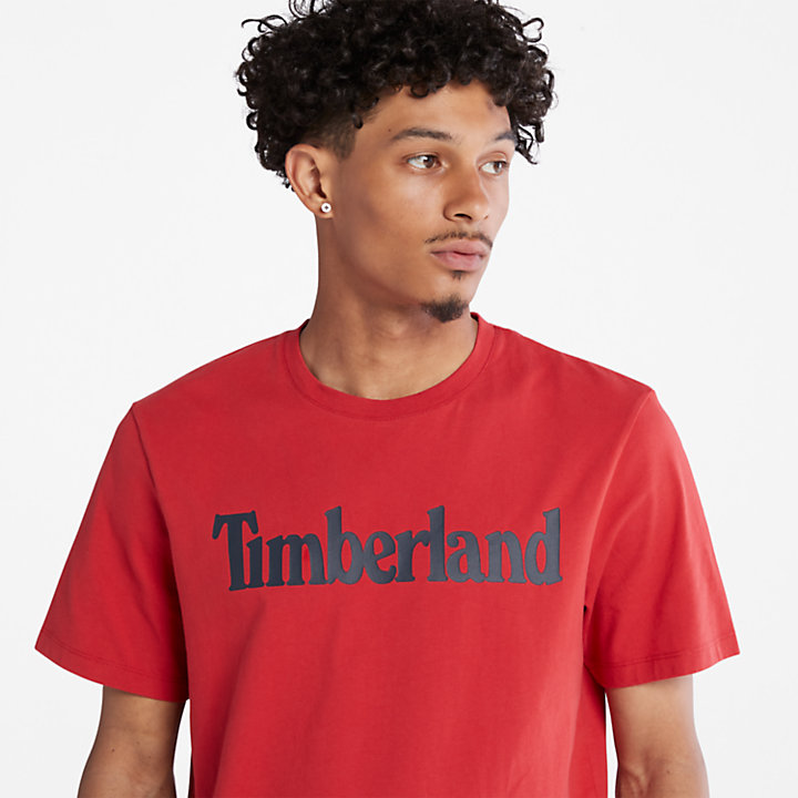 Kennebec River T-shirt met Logo voor heren in rood-