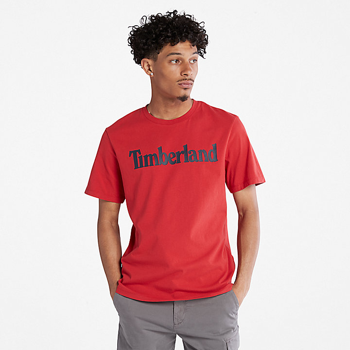 T-shirt con Logo Kennebec River da Uomo in rosso