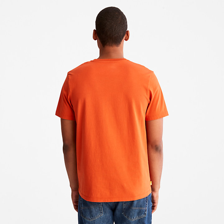 T-shirt com Logótipo Kennebec River para Homem em laranja-