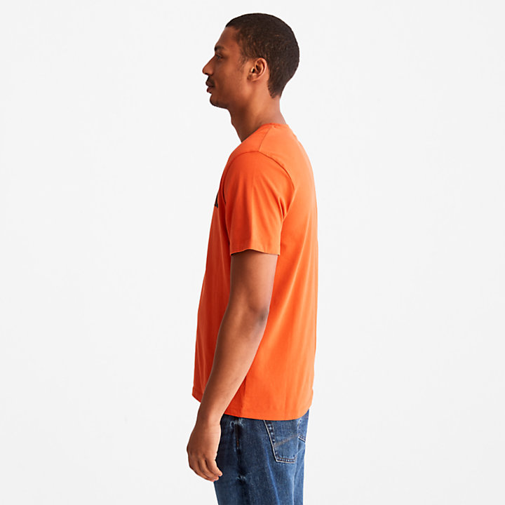 Kennebec River T-shirt met Logo voor heren in oranje-