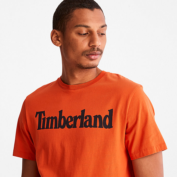 Kennebec River T-shirt met Logo voor heren in oranje