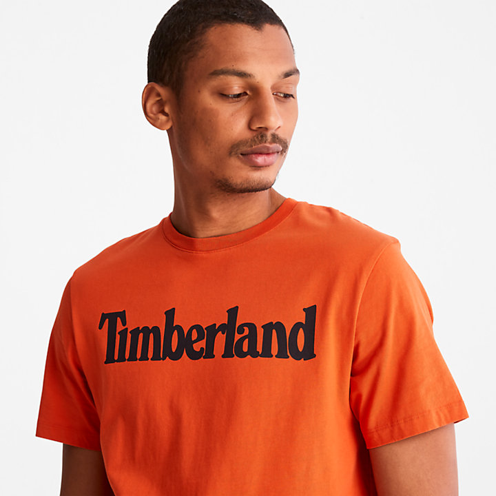Kennebec River T-Shirt für Herren mit Logo in Orange-