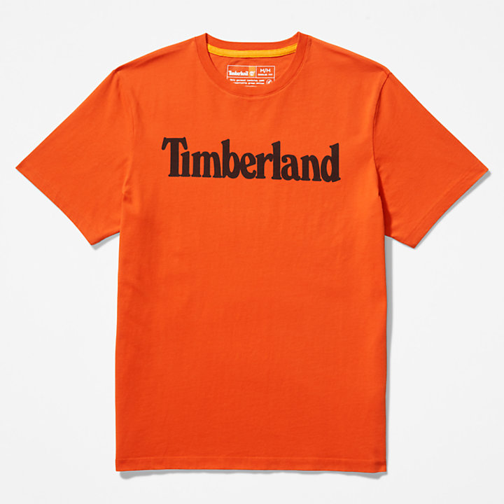 Kennebec River T-shirt met Logo voor heren in oranje-