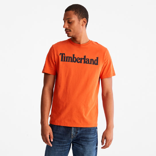 T-shirt da Uomo con Logo Kennebec River in arancione | Timberland