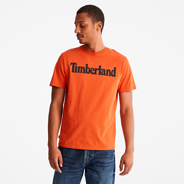 T-shirt da Uomo con Logo Kennebec River in arancione-