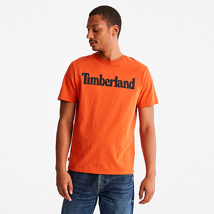 Kennebec River Logo T-Shirt for Men in Orange