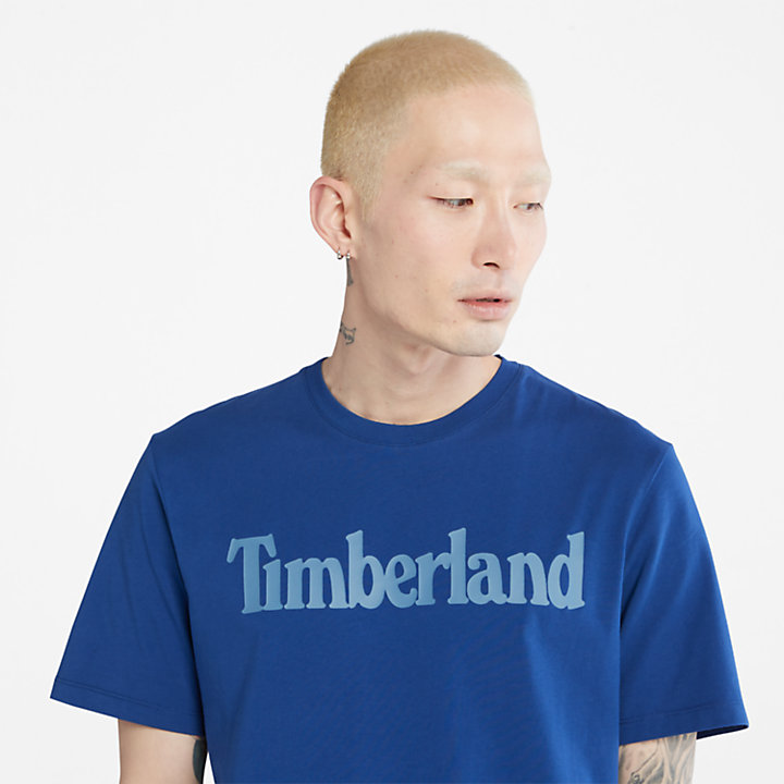 Kennebec River Logo T-Shirt for Men in Blue-